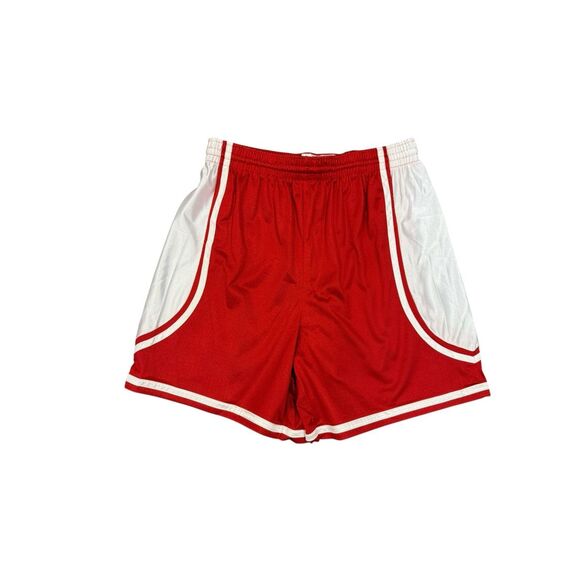 Vintage Eastbay Men’s Game Shorts Red White L Large Scar/Wht NEW - Picture 5 of 9